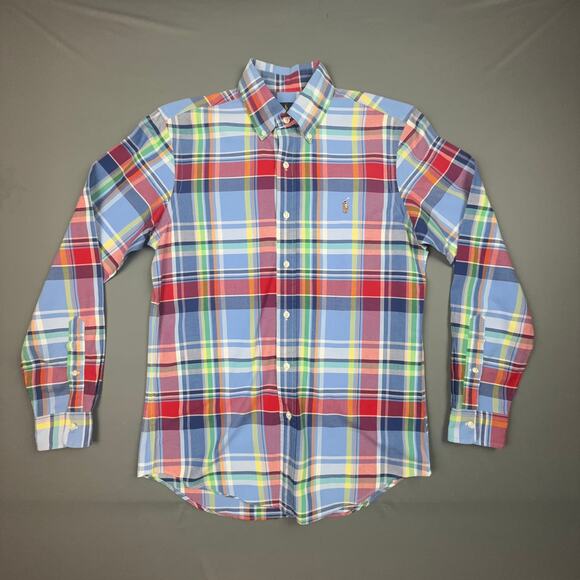Ralph Lauren Plaid Oxford Shirt Men Small - Picture 1 of 7